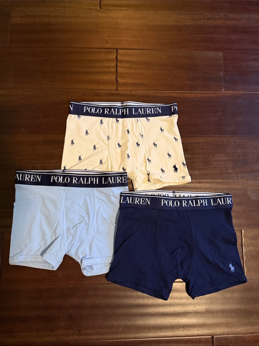 NWOT Polo by Ralph Lauren Boys Boxer Briefs 3-Pack Medium